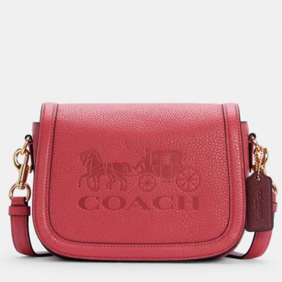 Coach Handbags - Coach Saddle Bag With Horse And Carriage
